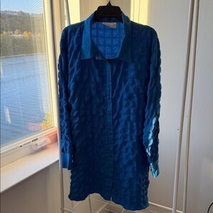 ASOS Curve Asymmetrical Blue Holiday Dress